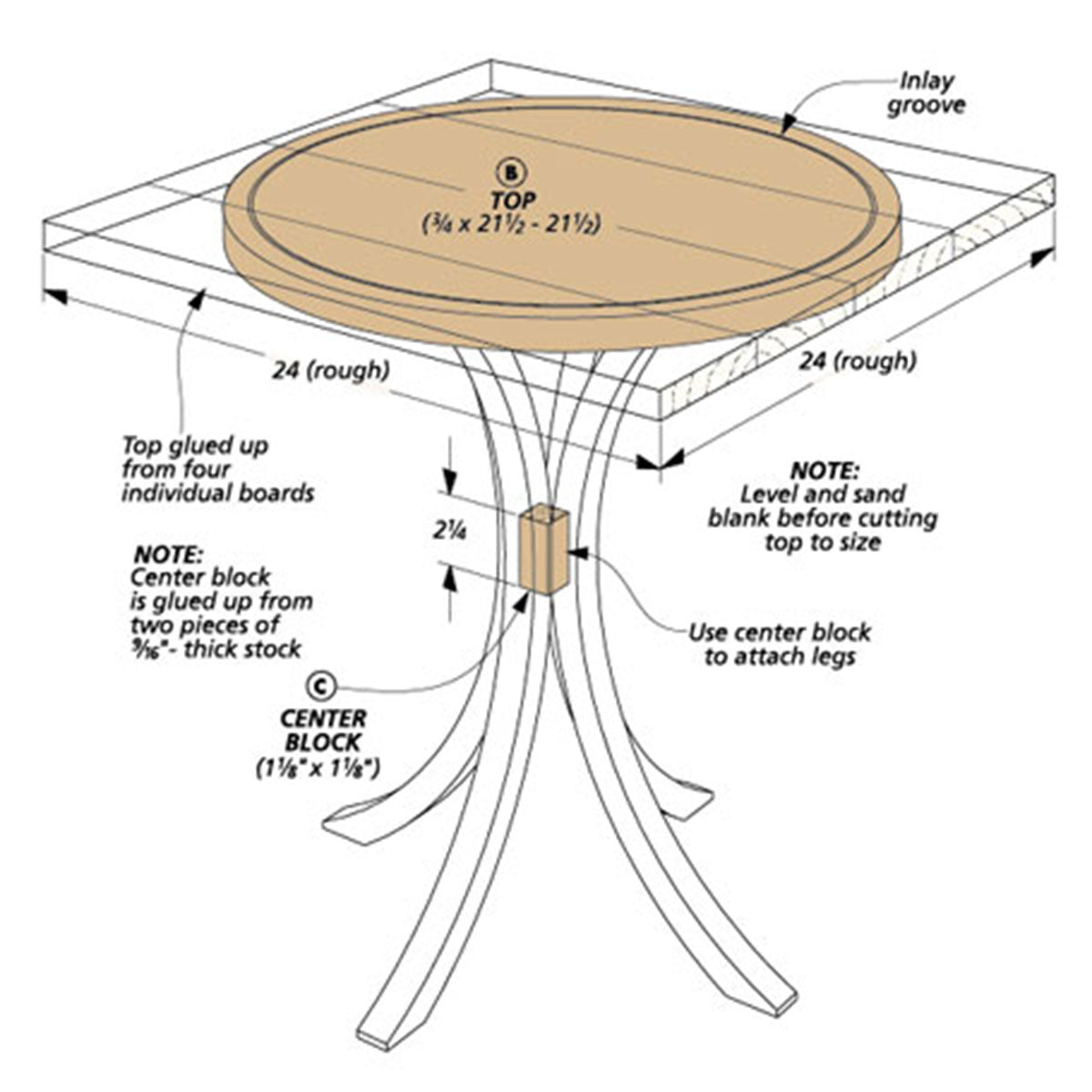 Woodsmith Curved-Leg End Table Plan