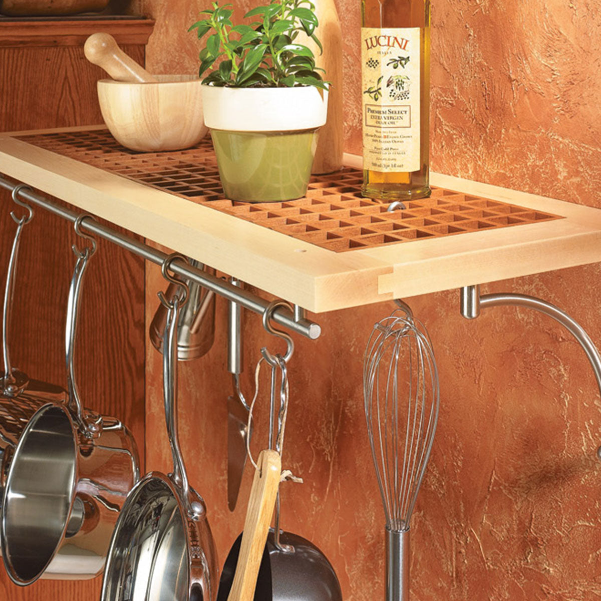 Woodsmith Kitchen Pot Rack Plan