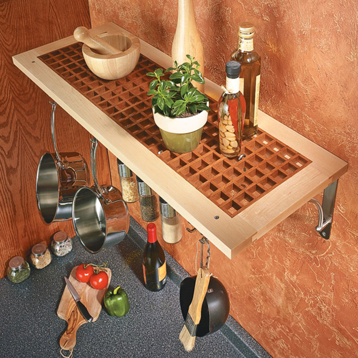 Woodsmith Kitchen Pot Rack Plan