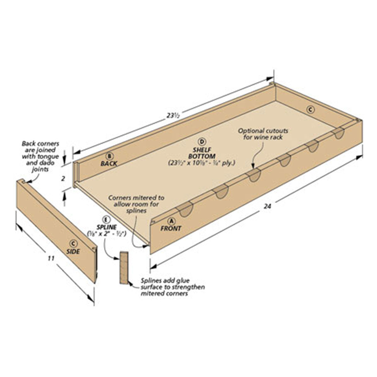 Woodsmith Hanging Wall Shelves Plan