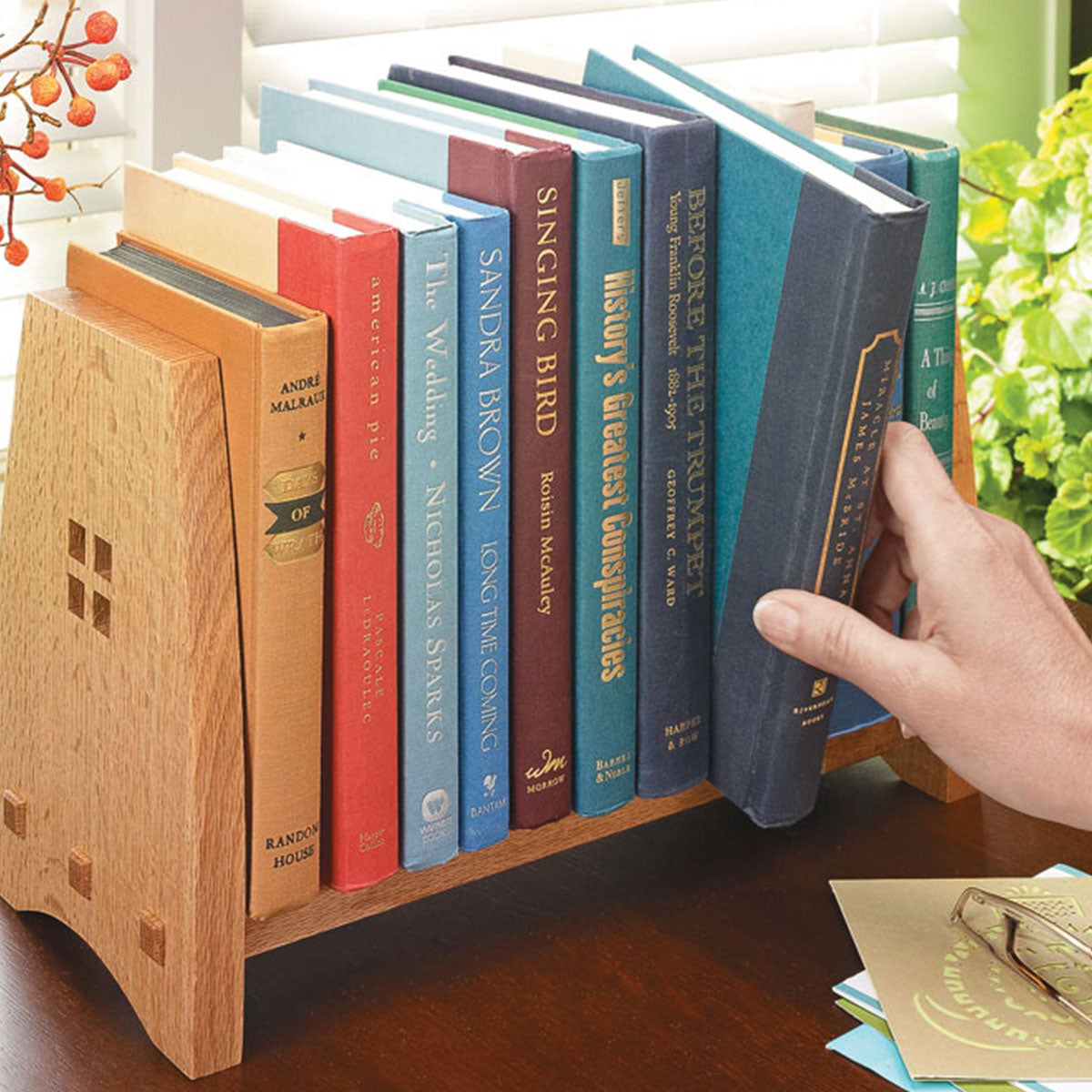 Woodsmith Craftsman-Style Book Rack Plan