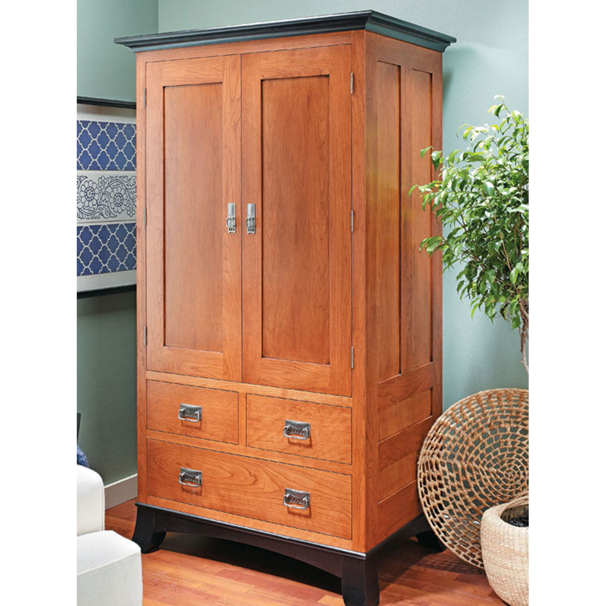Woodsmith Cherry Armoire Standard Plan & Premium Shop Drawings