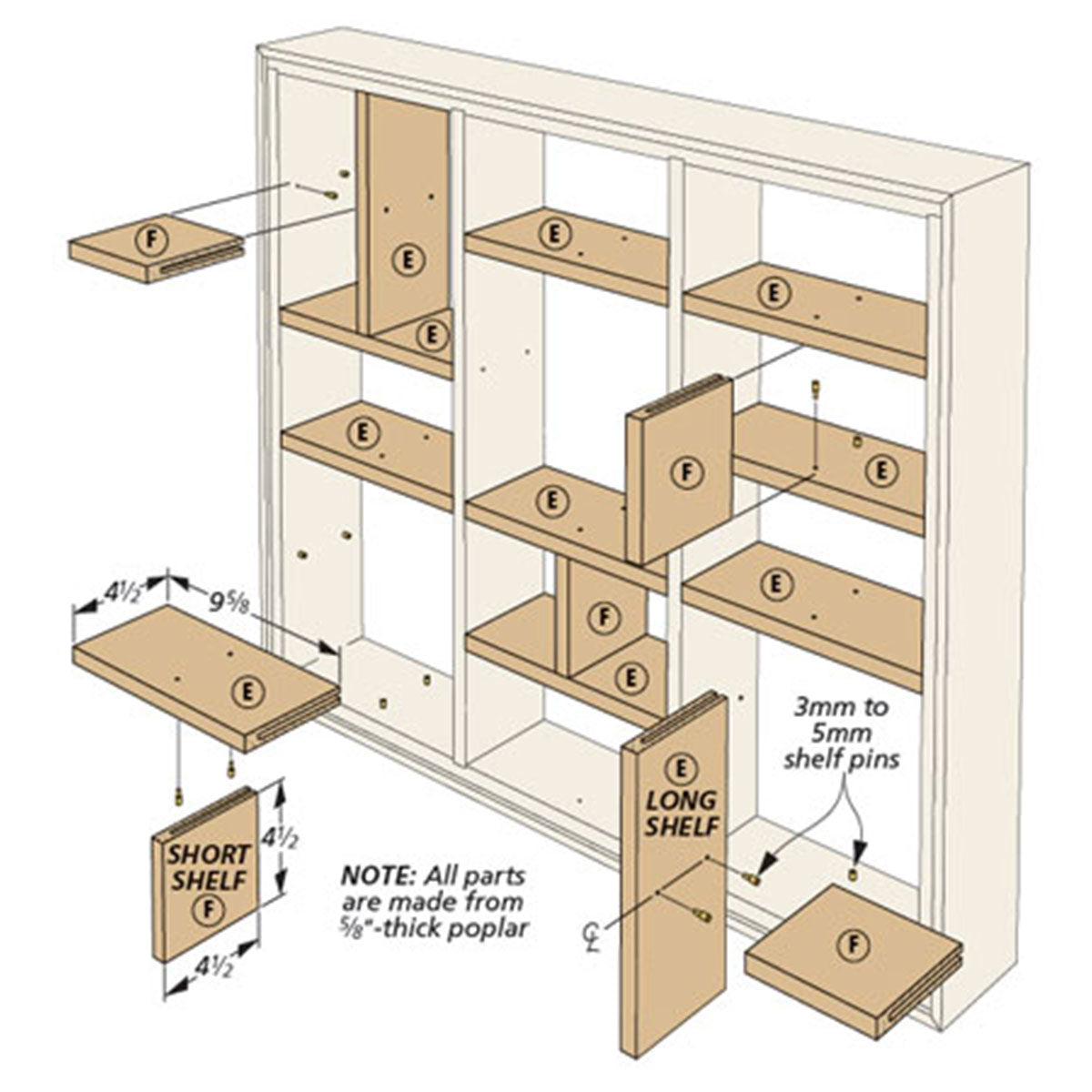 Woodsmith Wall-Hanging Display Shelf Plan