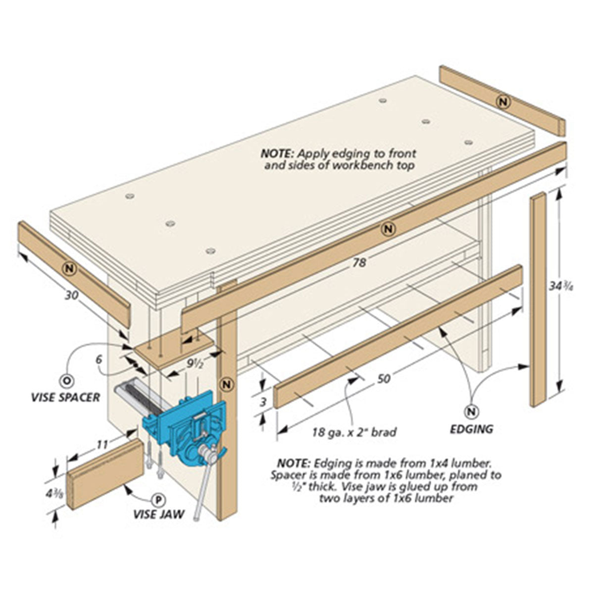 Woodsmith All-New One-Wall Workshop Standard Plan & Premium Shop Drawings