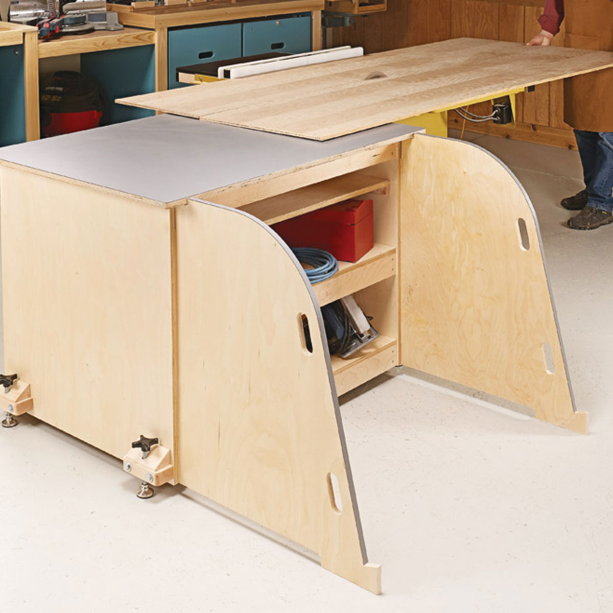 Woodsmith Ultimate Outfeed Table Standard Plan & Premium Shop Drawings