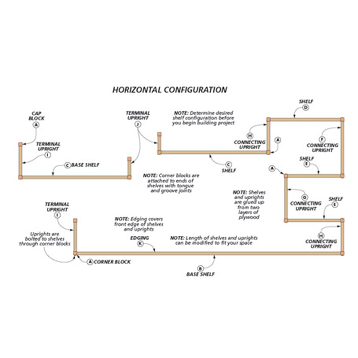 Woodsmith Floating Wall Shelves Standard Plan & Premium Shop Drawings