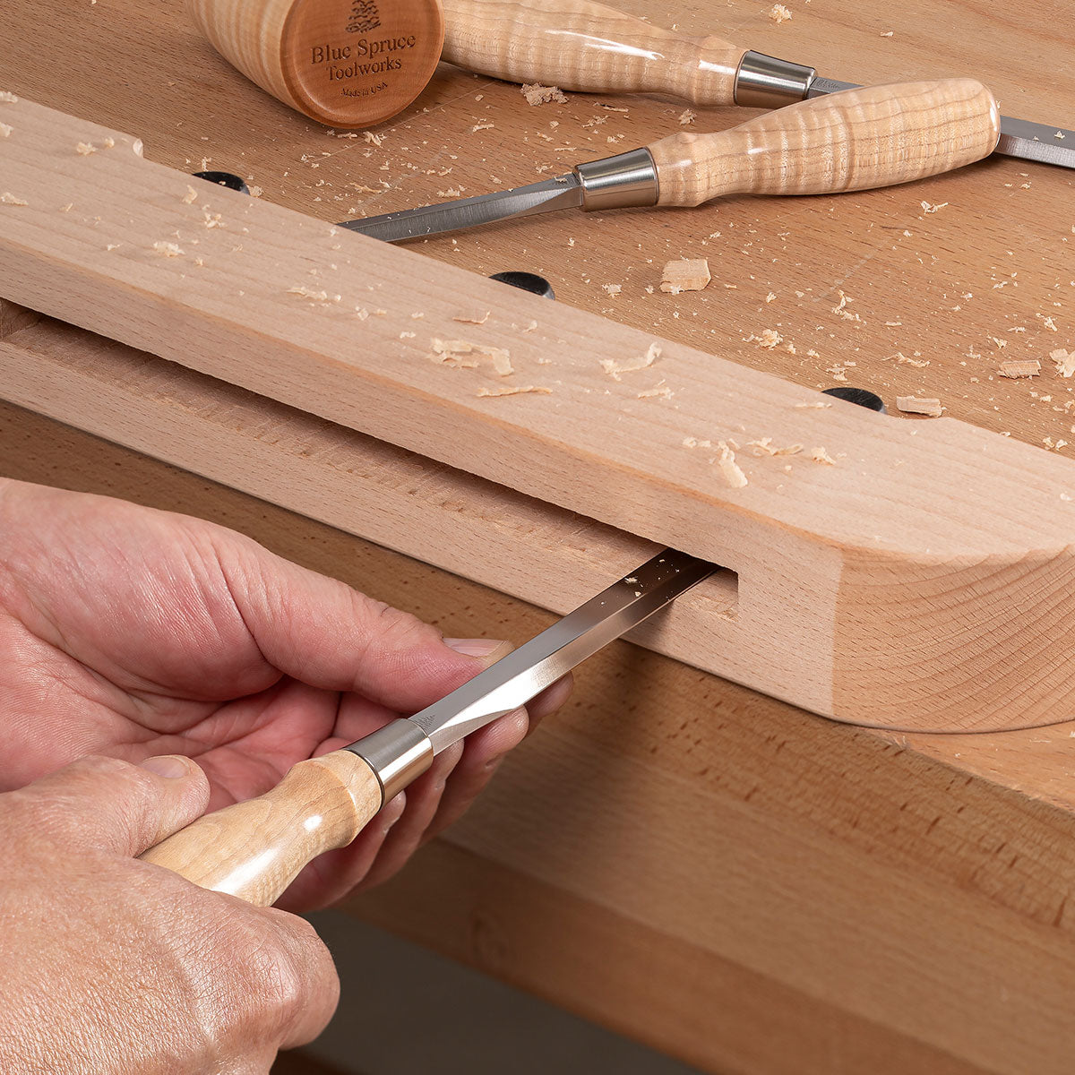 Blue Spruce Bench Chisel 4 Piece Set