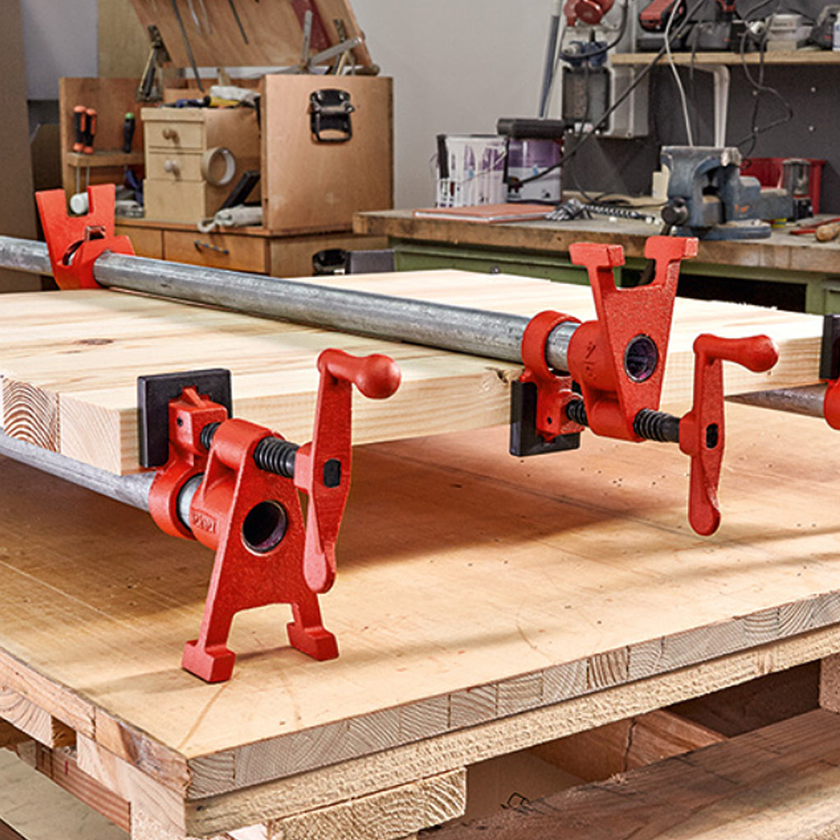 Bessey 3/4” H-Style Pipe Clamps - 4 Pack - CLOSEOUT