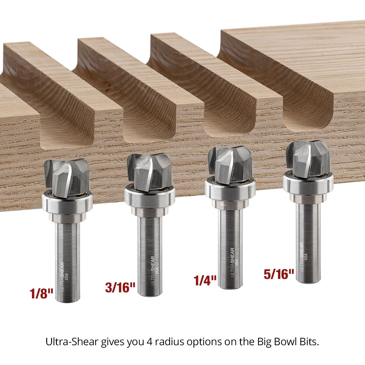 Big Bowl Router Bits - Carbide Head - 3-Flute