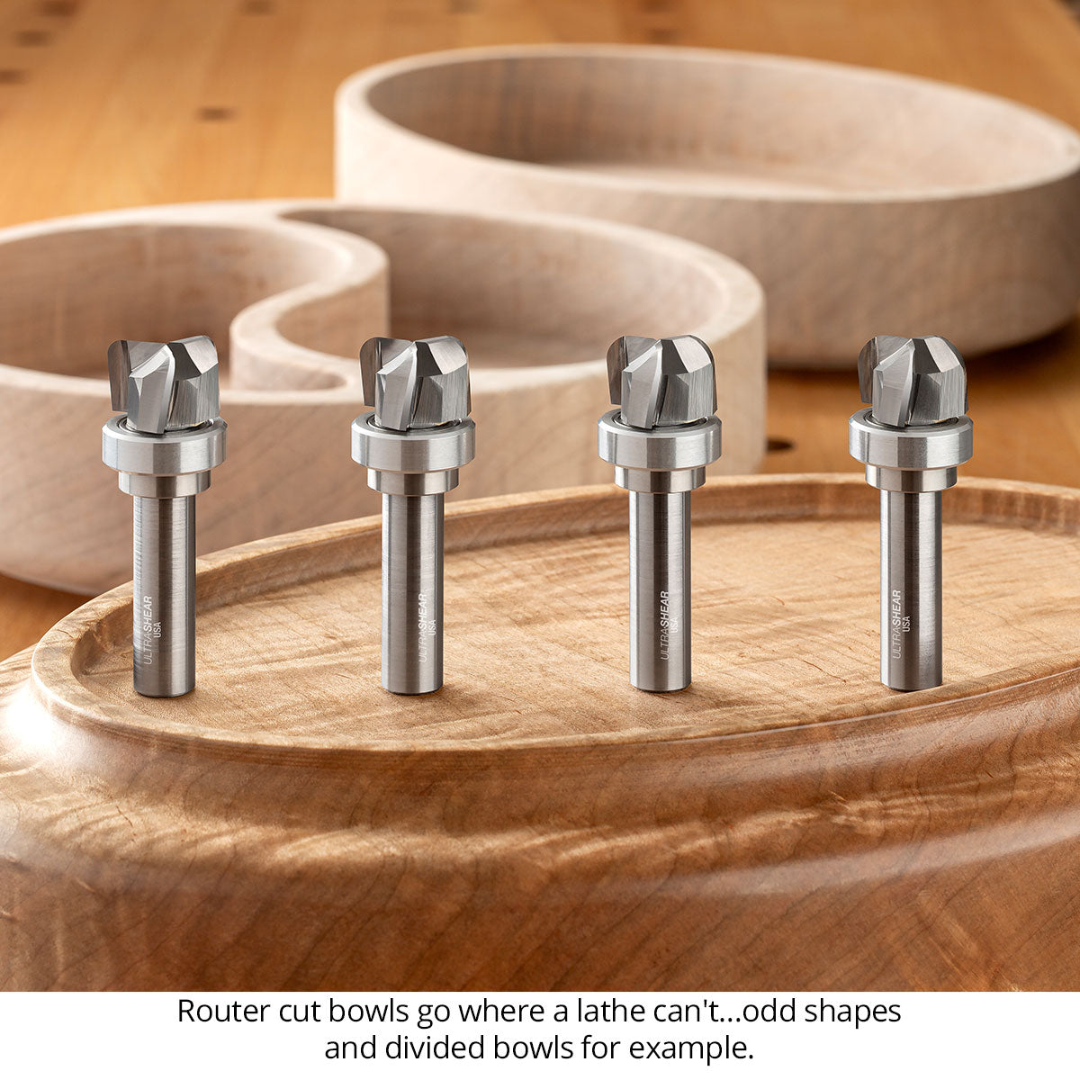 Big Bowl Router Bits - Carbide Head - 3-Flute