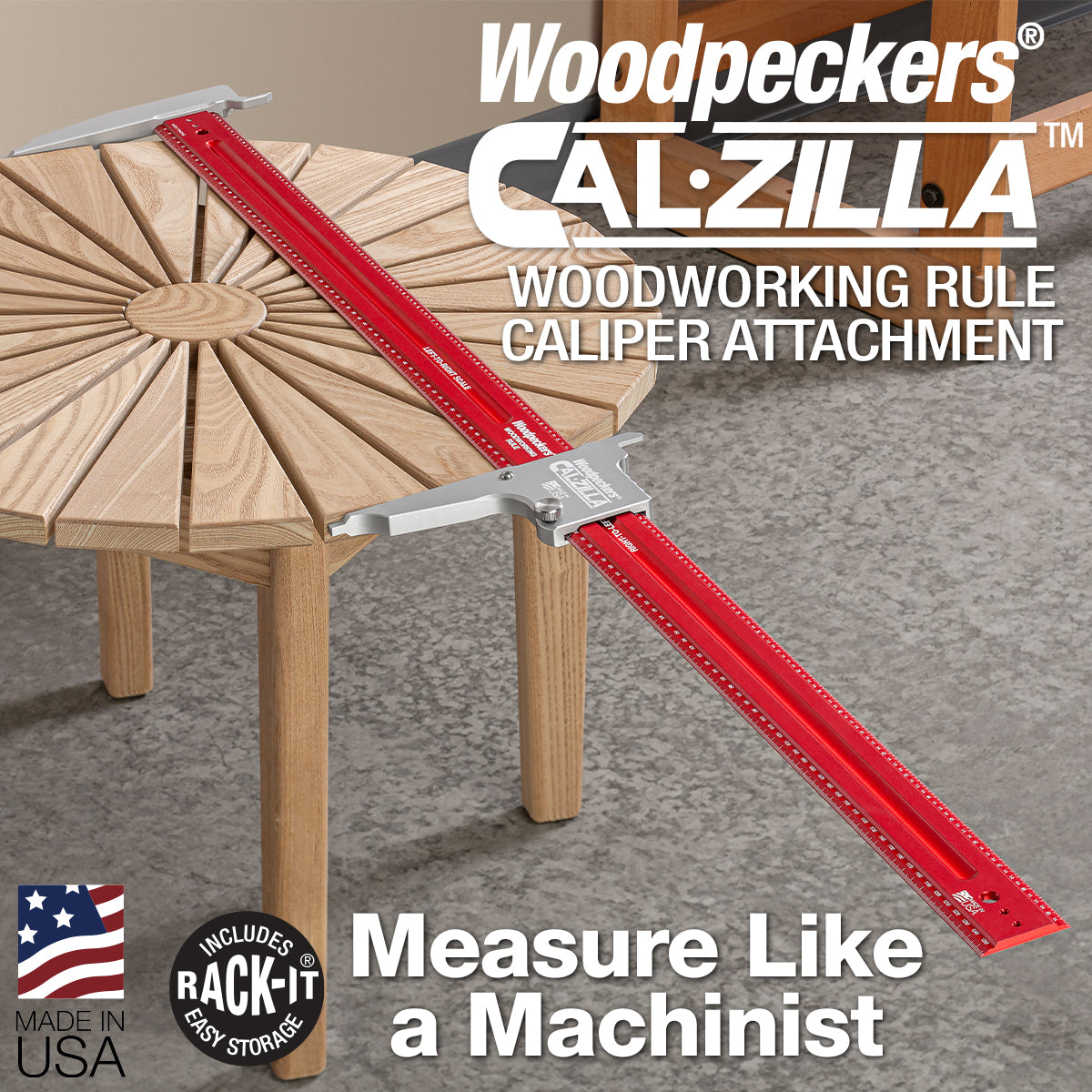 Cal-Zilla Woodworking Rule Caliper