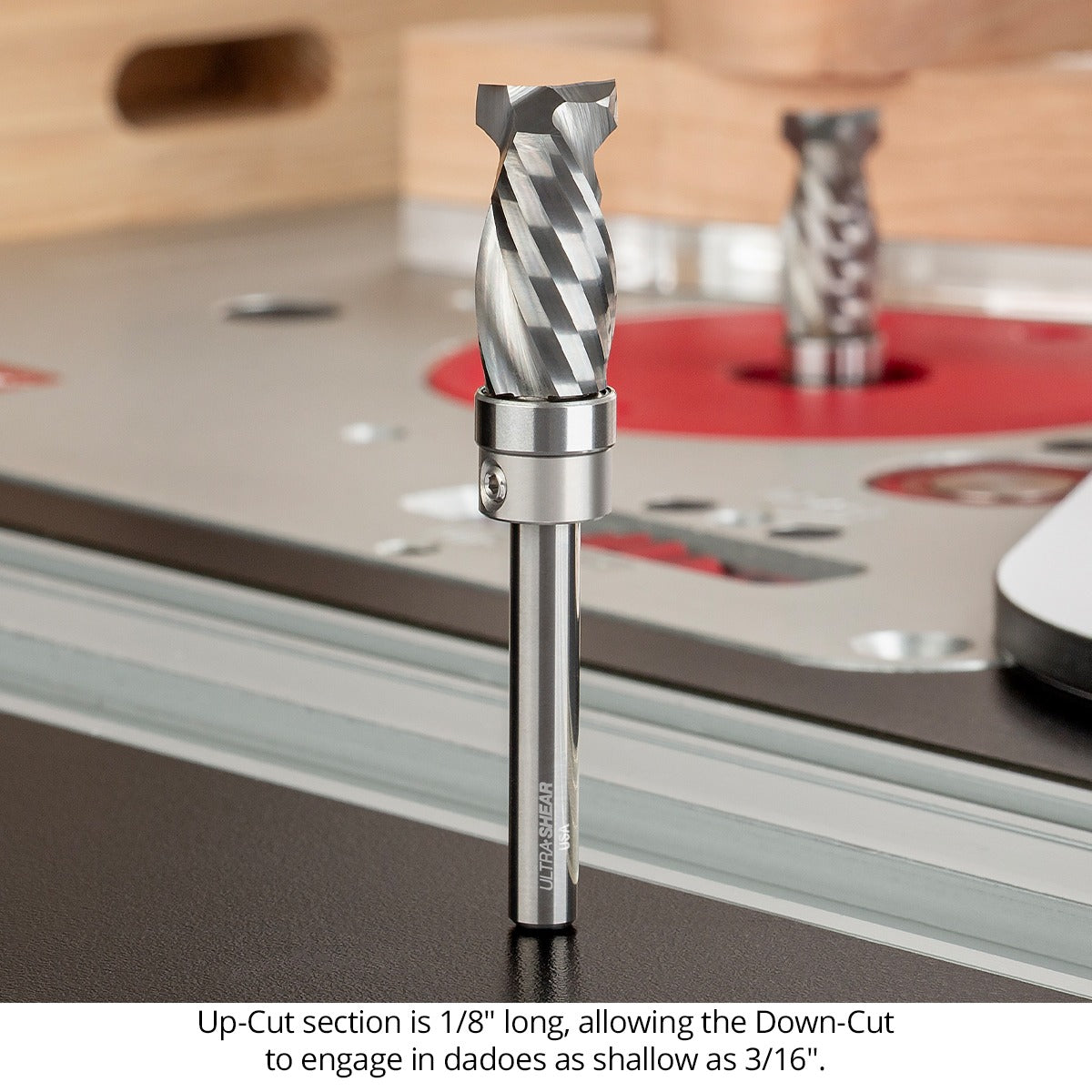 Compact Compression Pattern & Mortising Trim Router Bit - 1/4 Shank - Solid Carbide