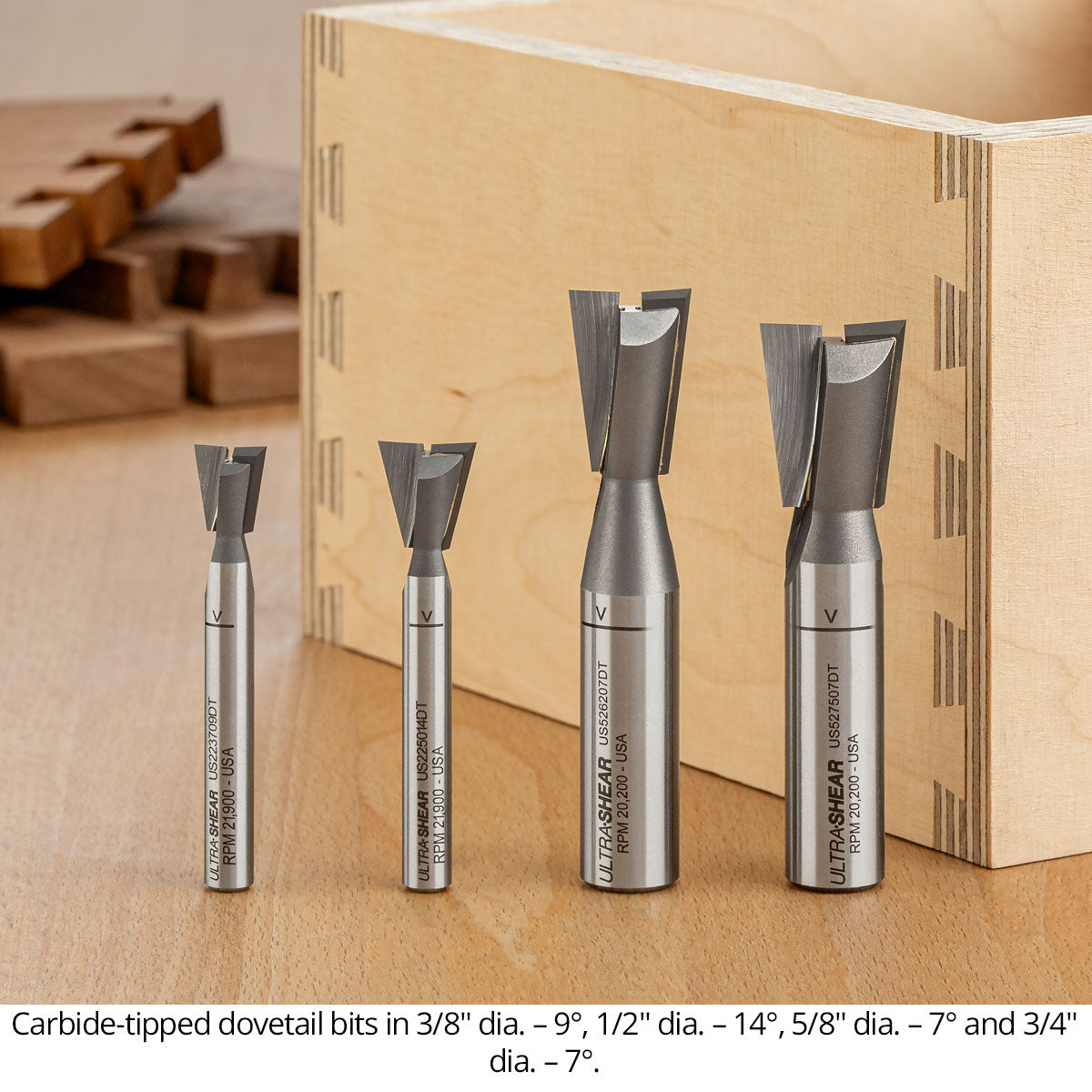 Dovetail Router Bits - Carbide Tipped