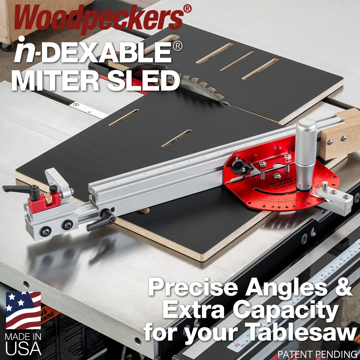 in-DEXABLE Miter Sled w/ Drop Zone