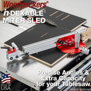 in-DEXABLE Miter Sled w/ Drop Zone