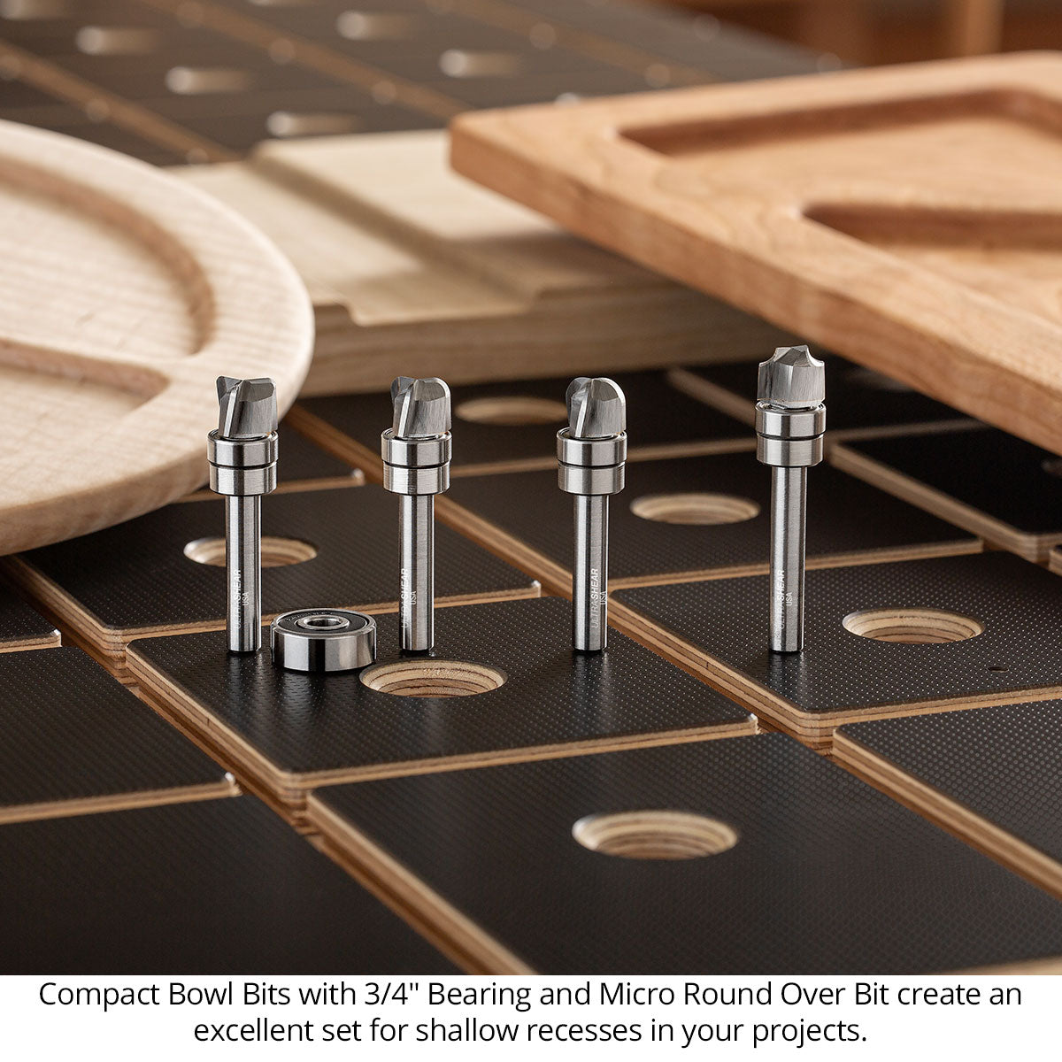 Micro Roundover Router Bits - Carbide Head - 2 Flute