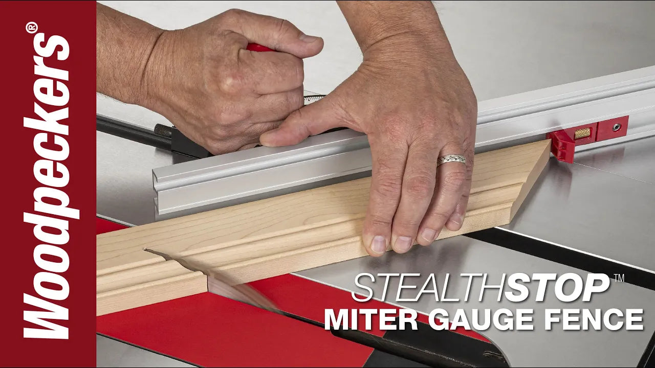 Load video: StealthStop Miter Gauge Fence