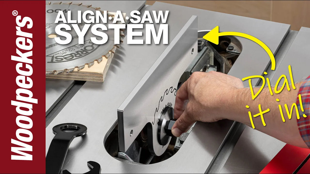 Load video: Woodpeckers Align-A-Saw Gauge System Video