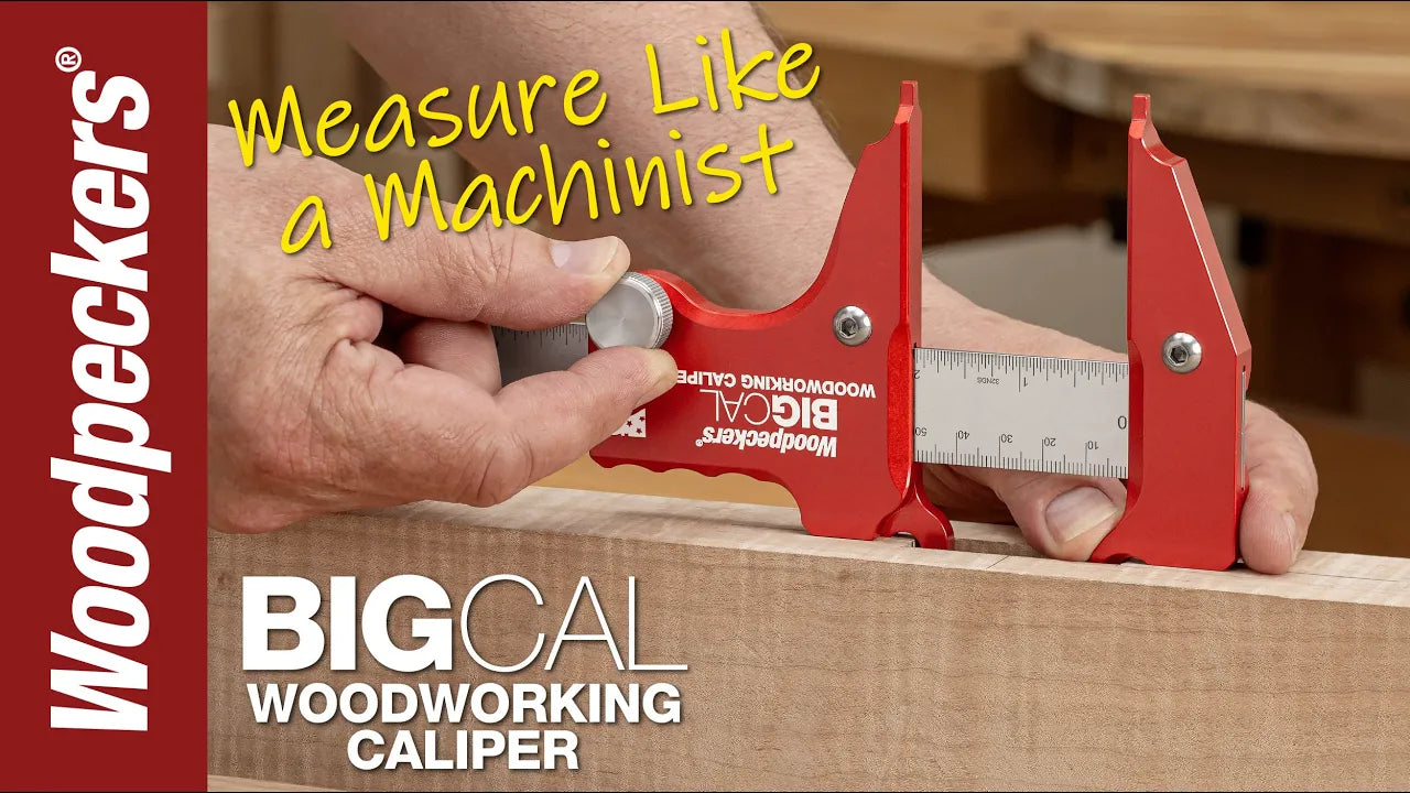 Load video: Woodpeckers Big Cal Woodworking Calipers Video
