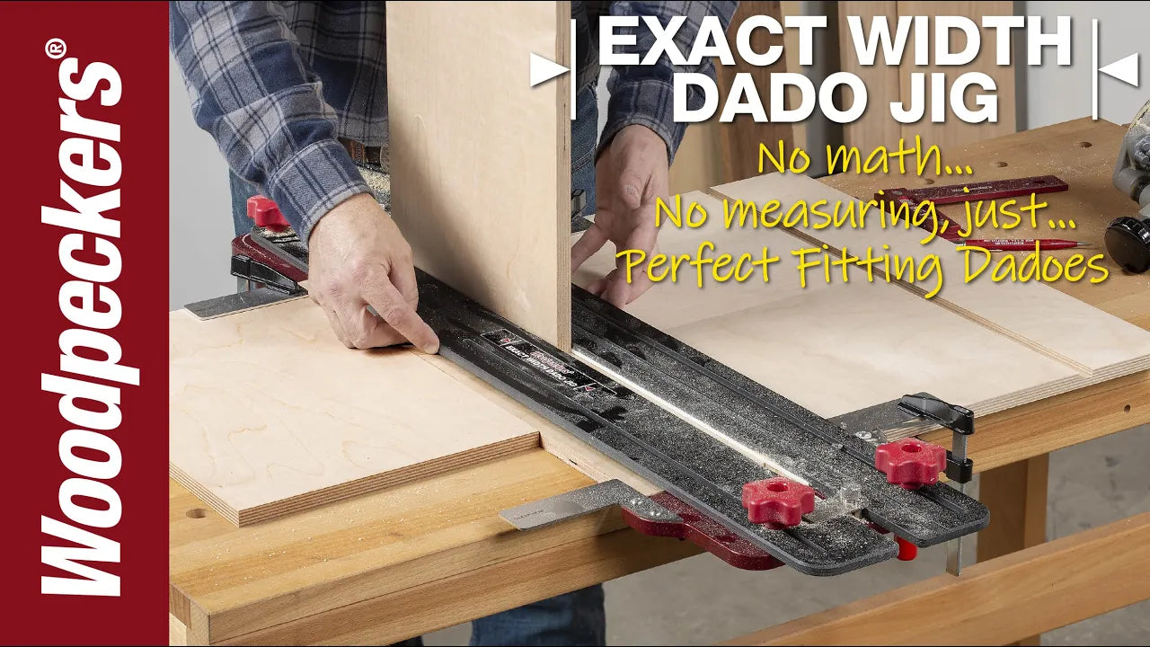 Load video: woodpeckers exact width dado jig video
