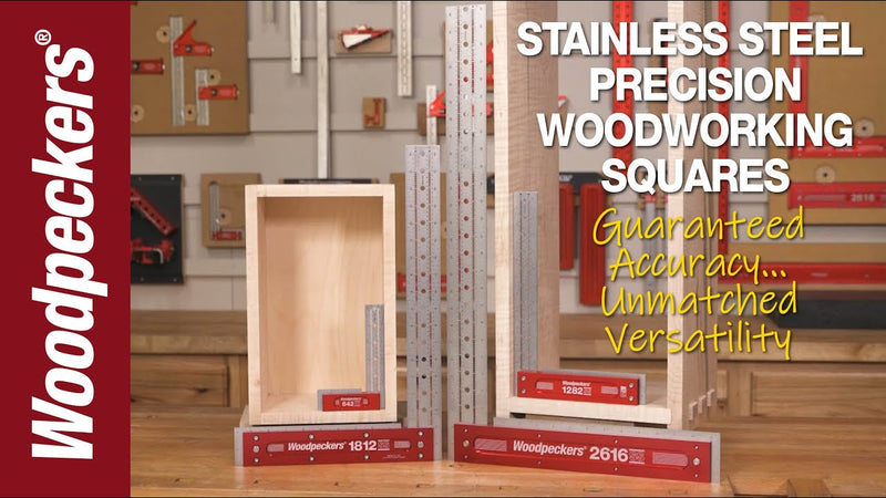 Woodpeckers Stainless Steel Precision Woodworking Squares Video