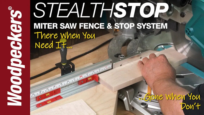woodpeckers stealthstop miter saw fence system video