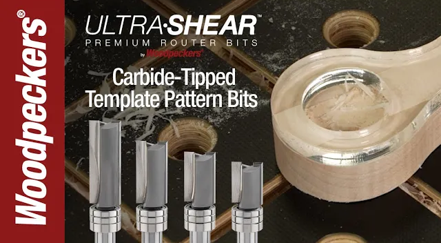 Ultra-Shear 1/2 Shank 3/4 Diameter Carbide Tipped Template Pattern Router  Bits Video