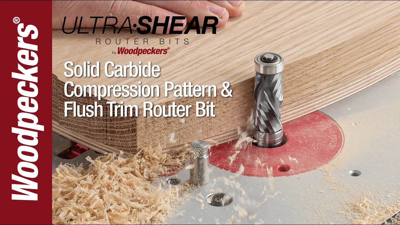 Load video: Ultra-Shear Compression Combination Pattern &amp; Flush Trim Router Bit Video