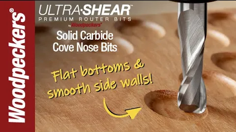 Load video: Ultra-Shear Cove Nose Spiral CNC Router Bit Video