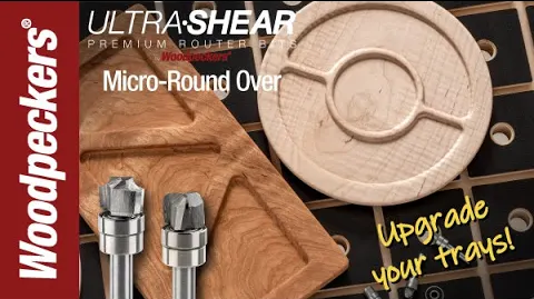 Load video: Ultra-Shear Carbide Head Micro Roundover Router Bits Video