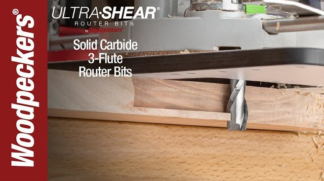 Load video: Ultra-Shear Solid Carbide 1/2 Shank 3-Flute Spiral CNC Router Bits Video