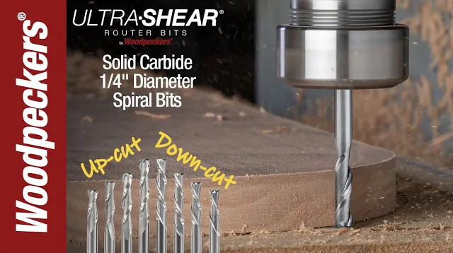 Ultra-Shear Solid Carbide 1/4 Shank 2-Flute Spiral CNC Router Bit Video