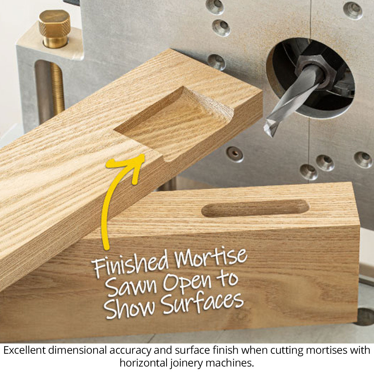 Raised Land Mortise and Tenon Router Bits - Solid Carbide