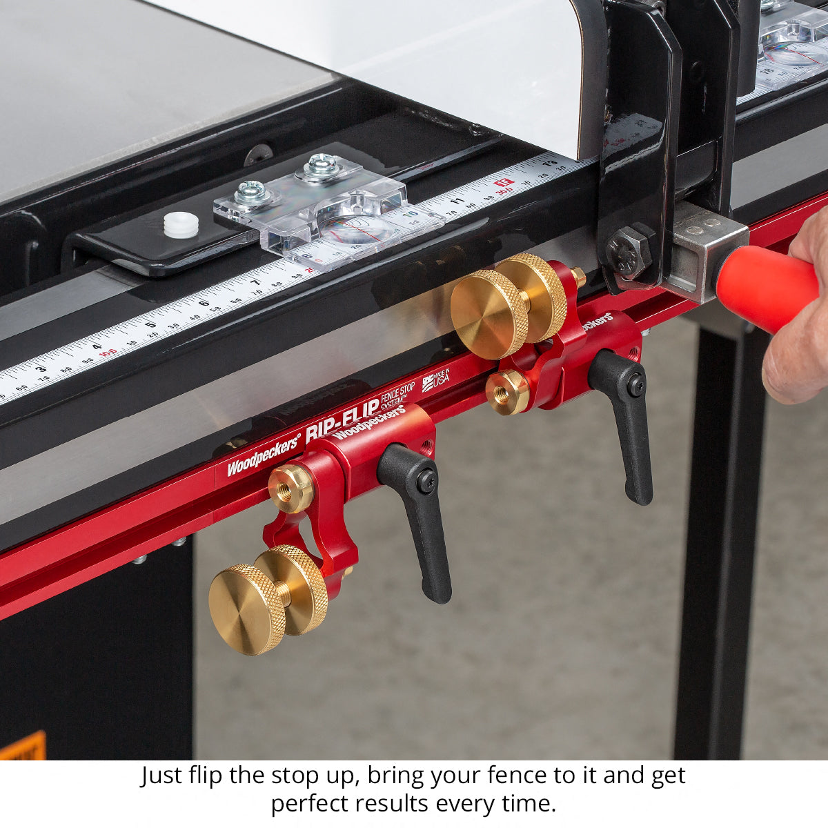Rip-Flip Fence Stop System