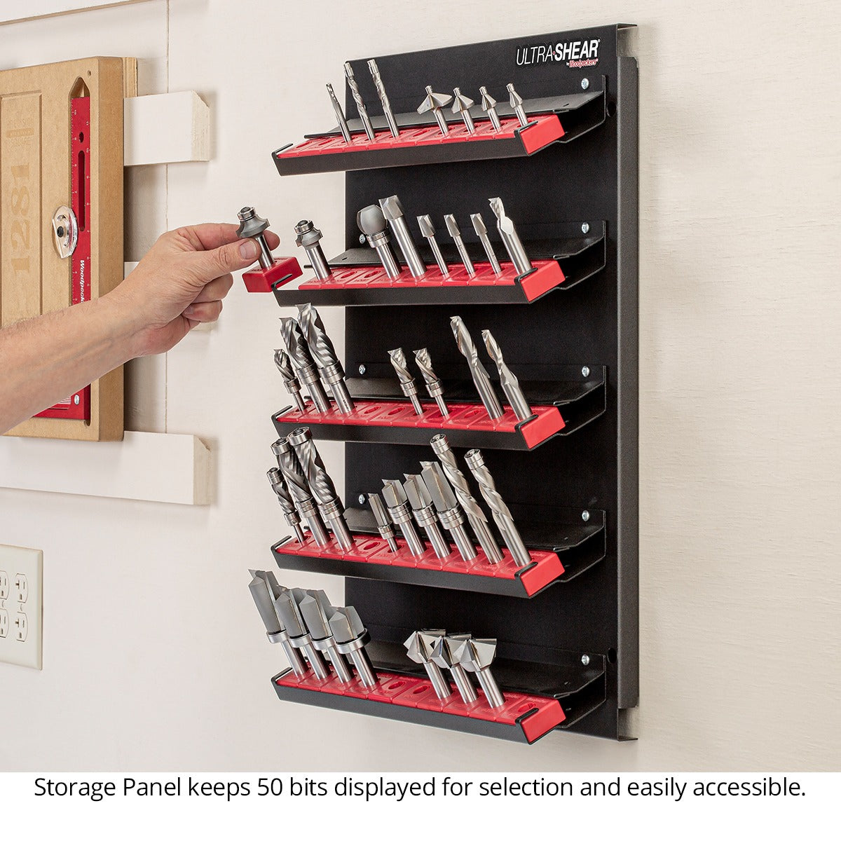 Router Bit Storage Panel