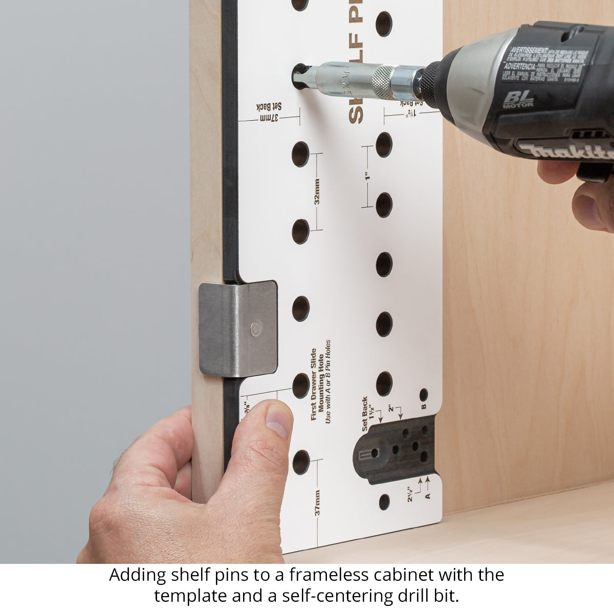 Shelf Pin and Drawer Slide Template