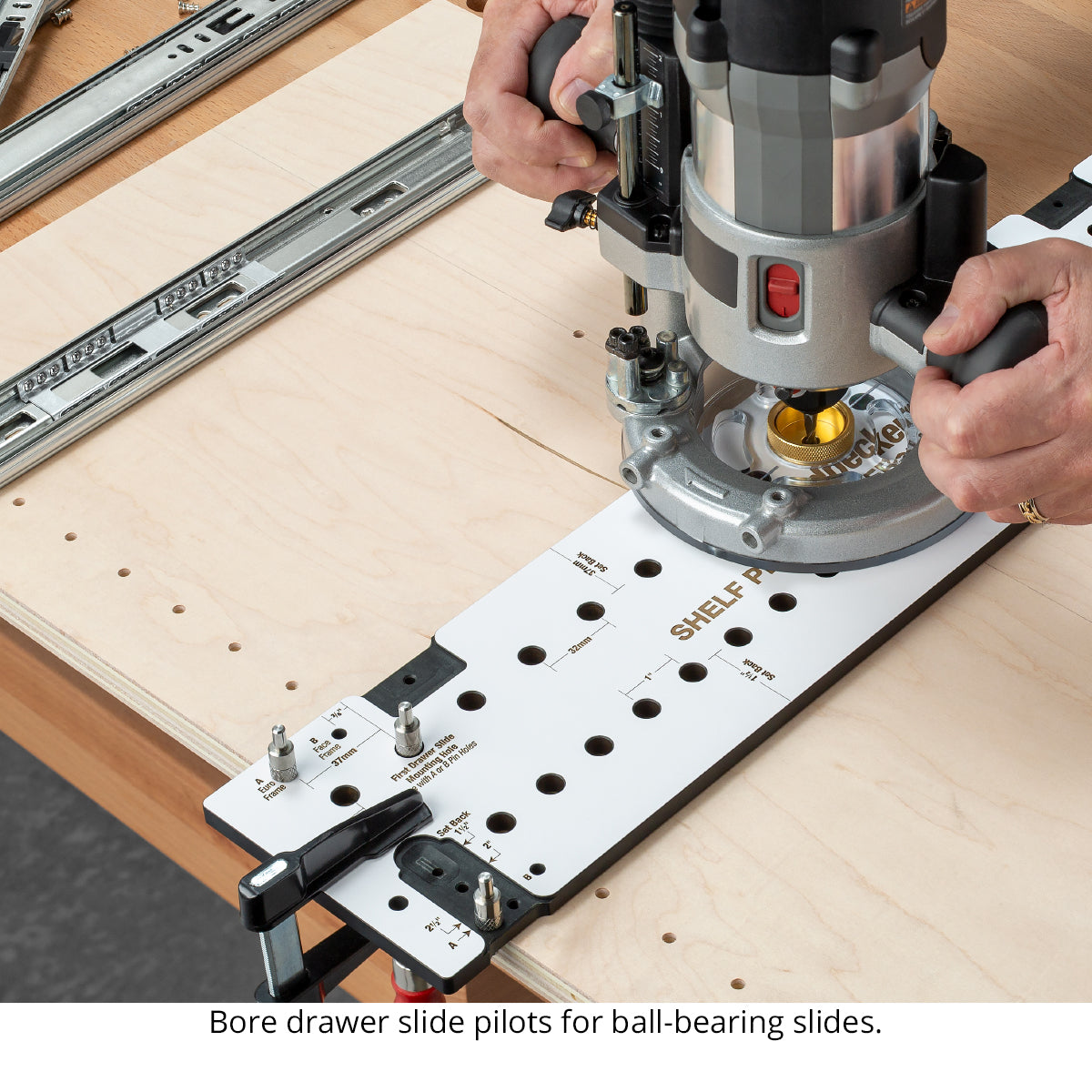 Shelf Pin and Drawer Slide Template