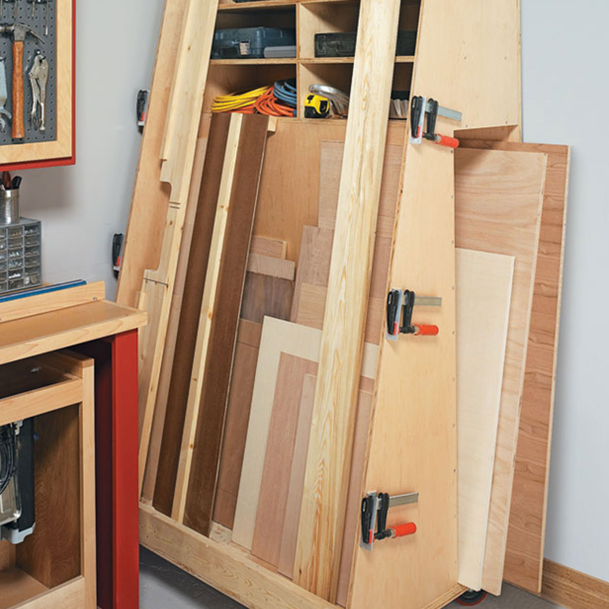 Woodsmith Panel-Cutting Lumber Cart Standard Plan & Premium Shop Drawings