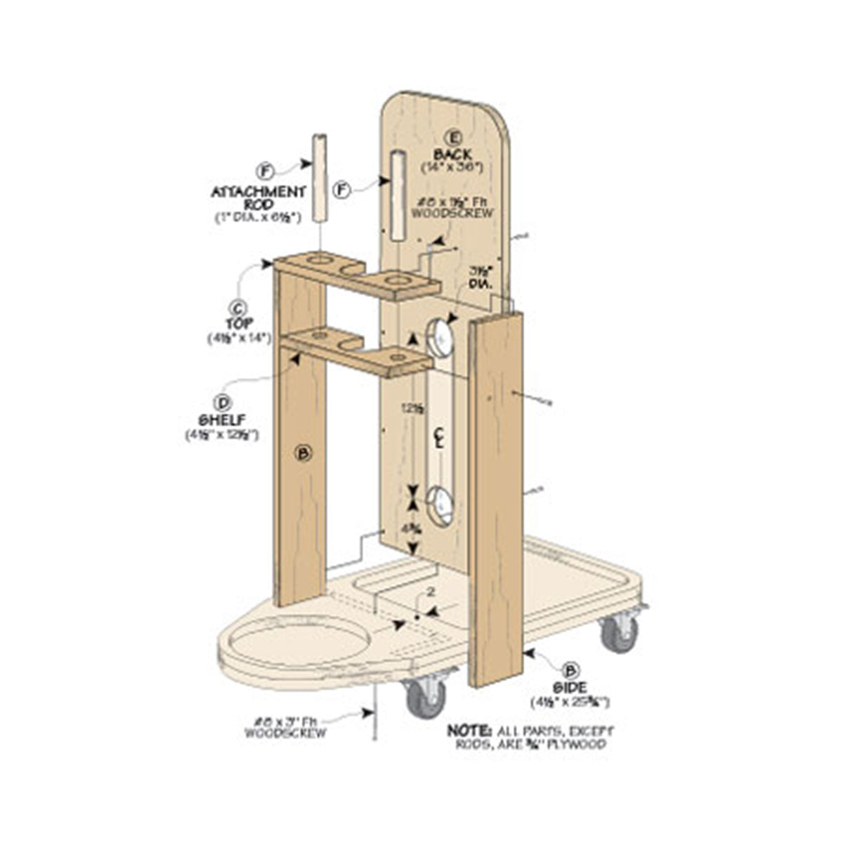 Woodsmith Shop Vacuum Printed Standard Plan & Premium Shop Drawings