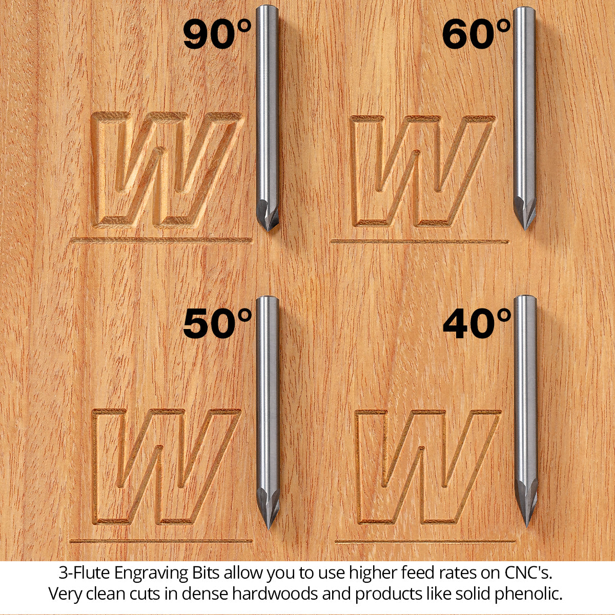 Engraving CNC Router Bits - Solid Carbide