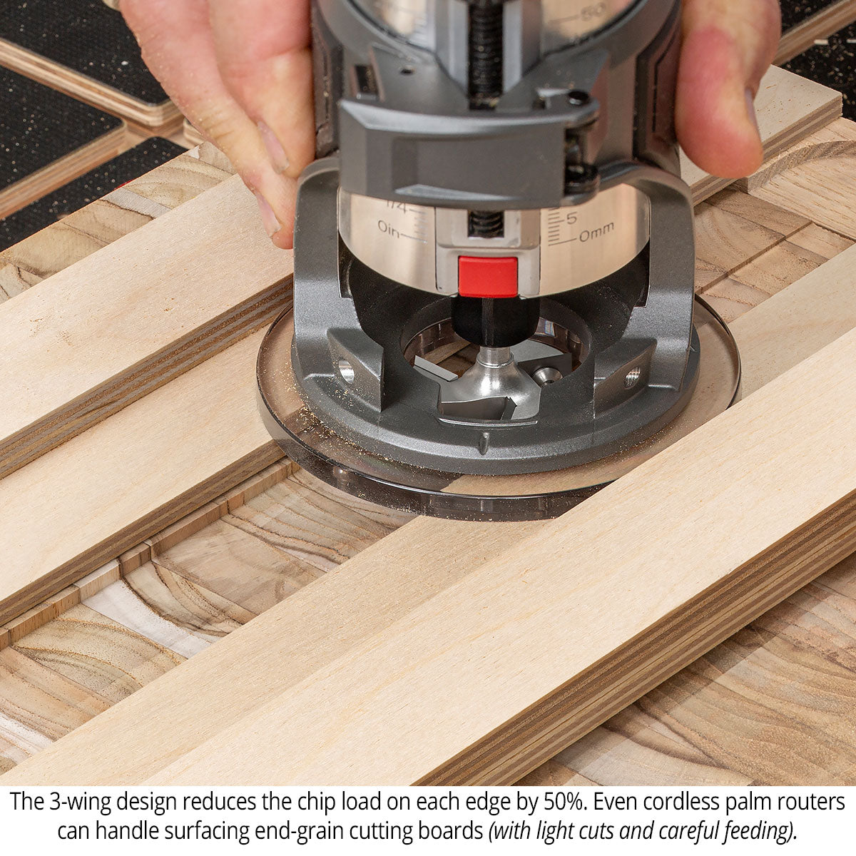 Spoilboard Router Bits - 1-1/2 Diameter - Carbide Insert - 3 Flute
