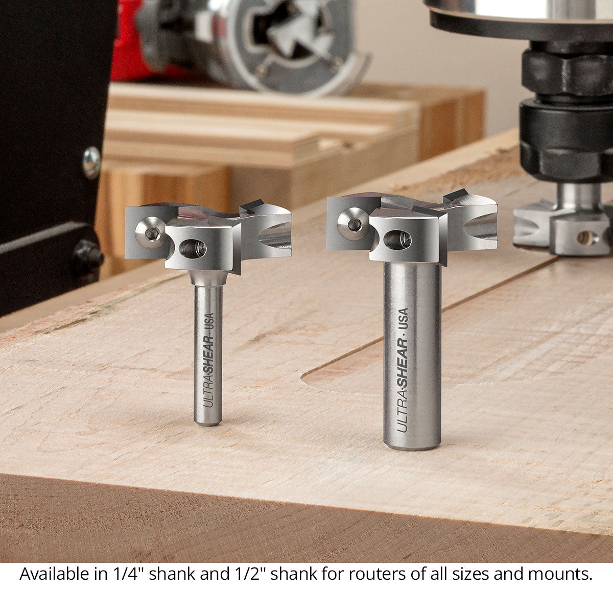 Spoilboard Router Bits - 1-1/2 Diameter - Carbide Insert - 3 Flute