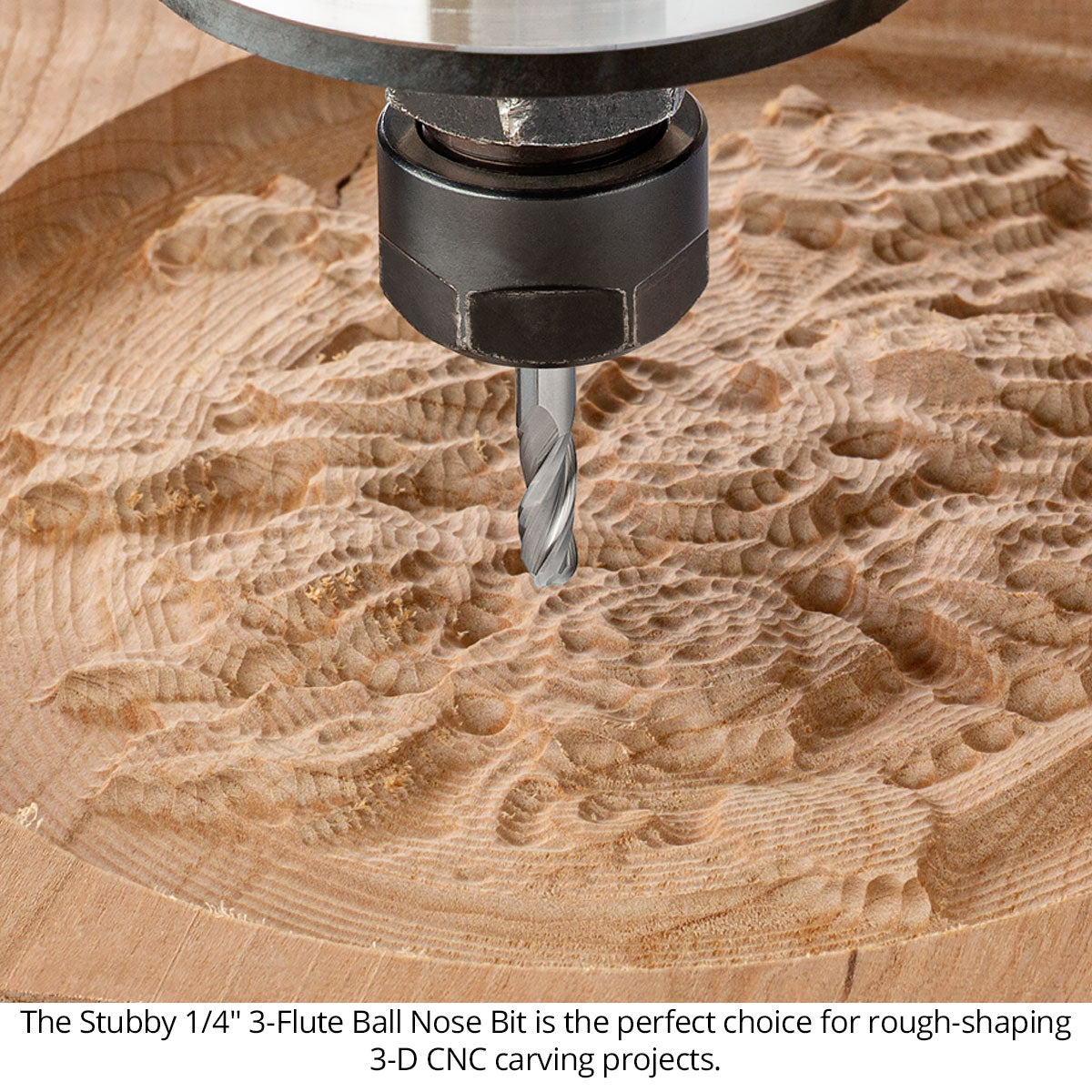 Solid Carbide Stubby Ball Nose CNC Router Bits