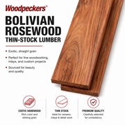 Bolivian Rosewood Thin Stock Lumber