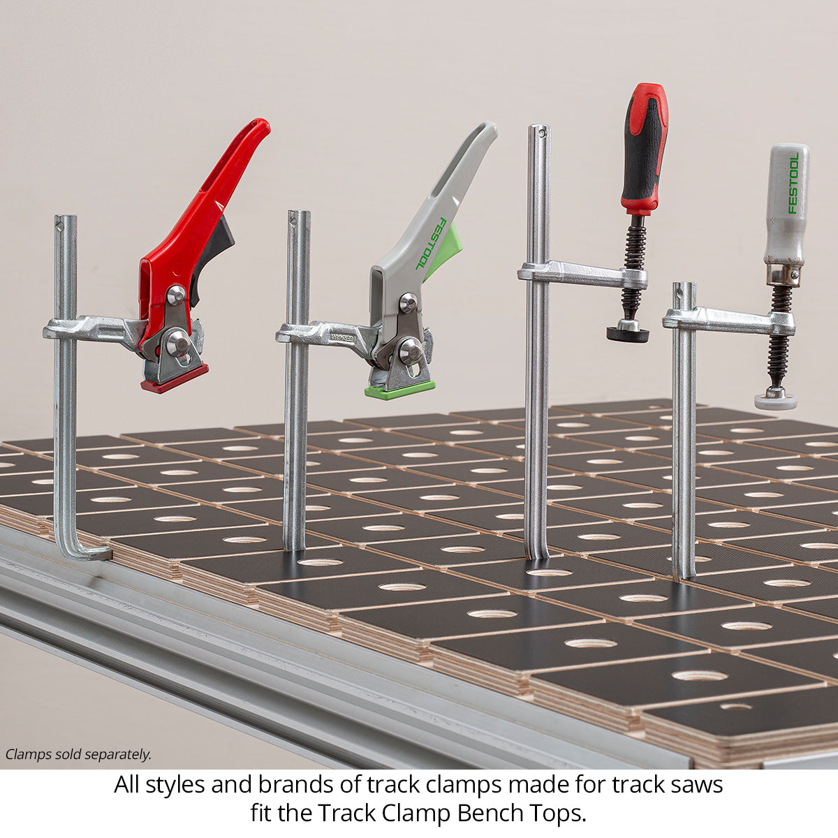 Track Clamp Bench Tops and Benches
