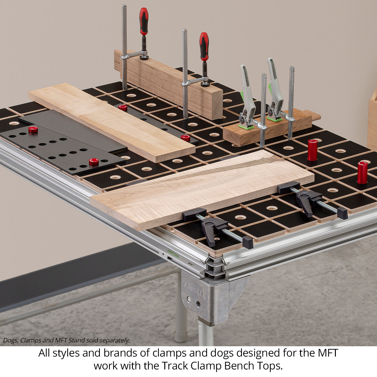 Track Clamp Bench Tops and Benches