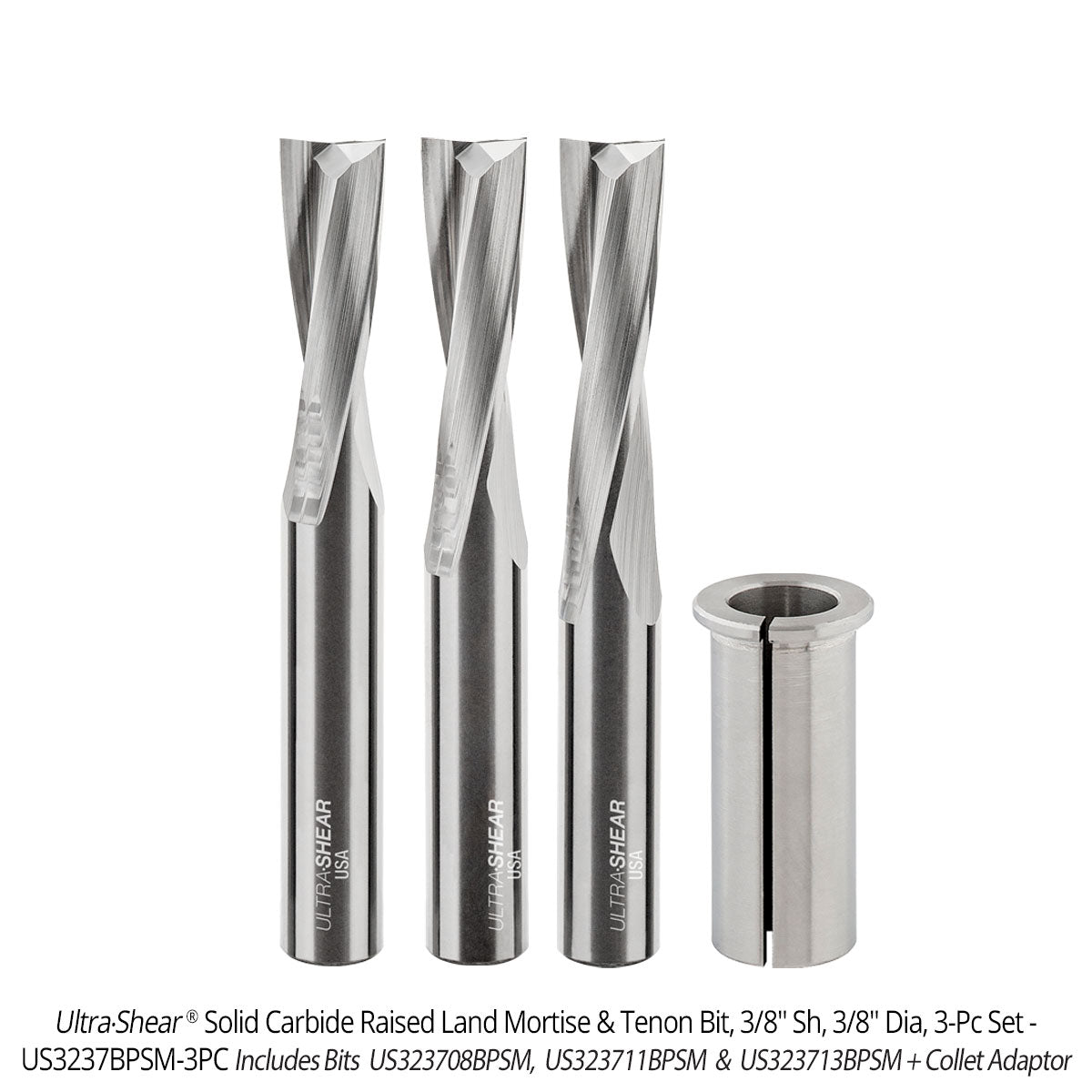 Raised Land Mortise and Tenon Router Bits - Solid Carbide