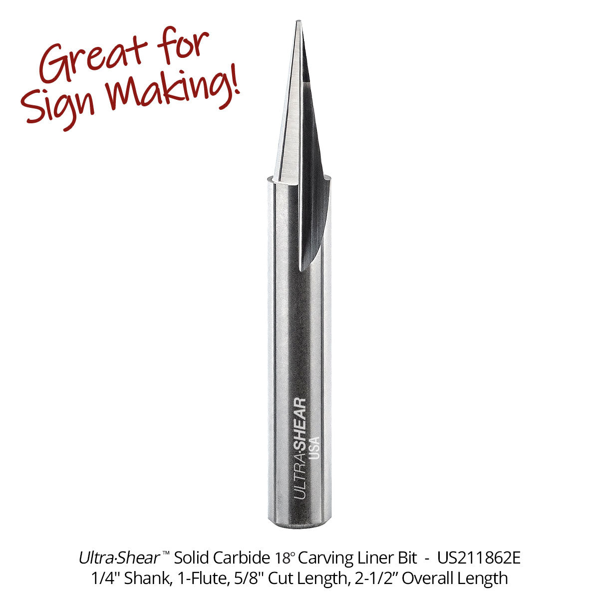 Engraving Router Bits for Freehand Sign Making - Solid Carbide