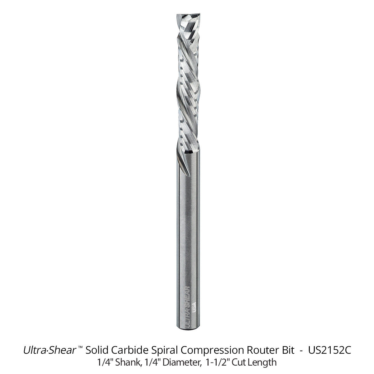 Compression Router Bits - 1/4 Shank - Solid Carbide