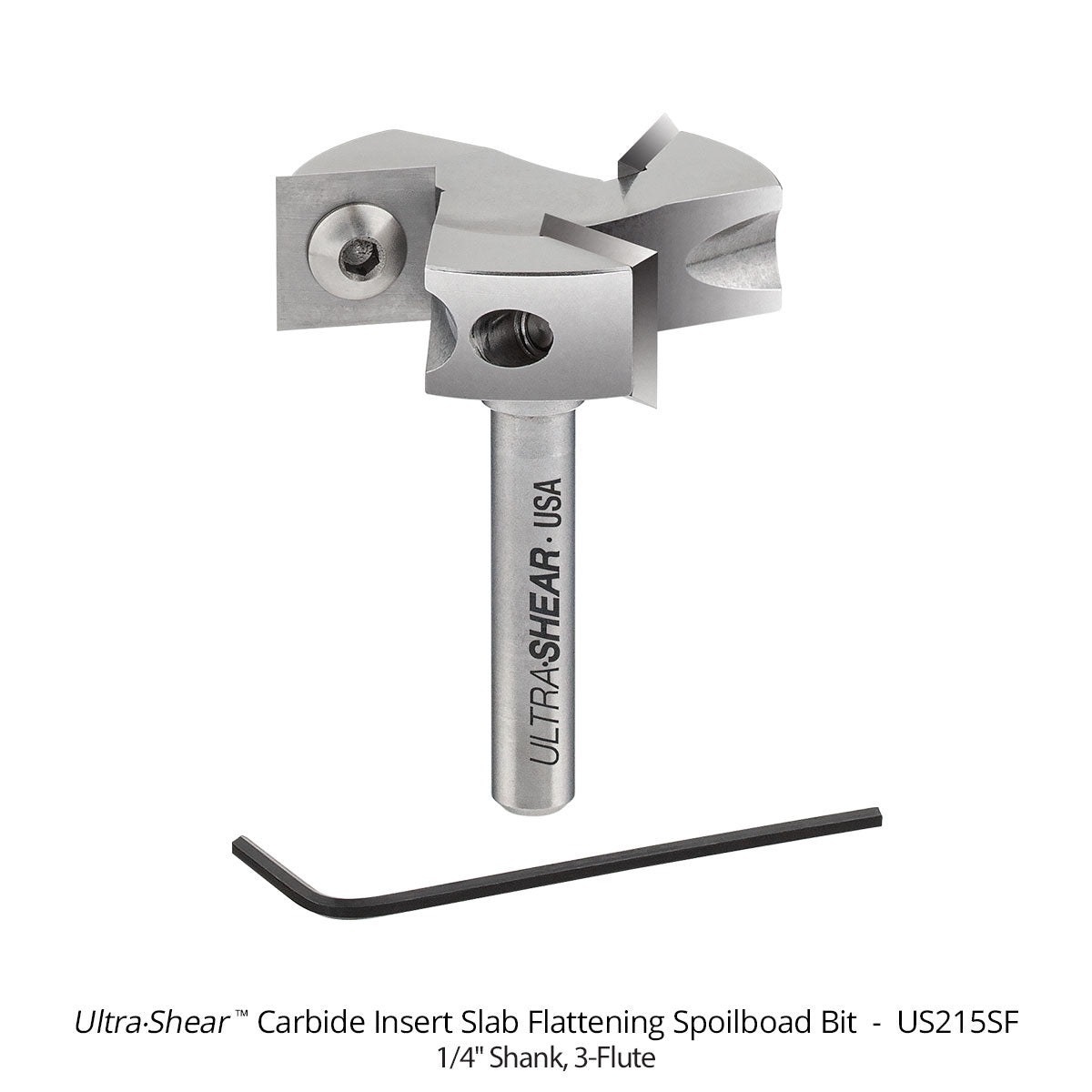 Spoilboard Router Bits - 1-1/2 Diameter - Carbide Insert - 3 Flute